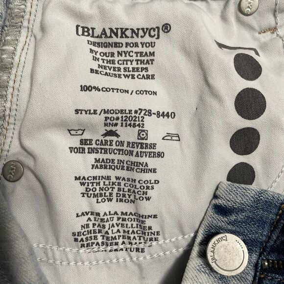 Blank NYC 29 Denim Shorts Flared Cutoffs Blind Journey Wash Cotton Festival NWT - Picture 5 of 10